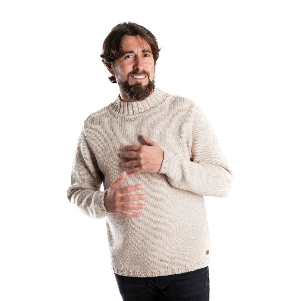 Fuza Wool Men´s Poul Sweater Beige