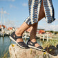 New Feet Sandal m/hælkappe og lukket tå Blå