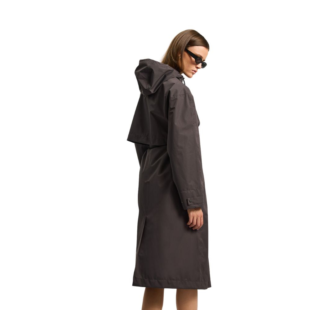 Rethinkit Rainshell Trench Coat Almost Black