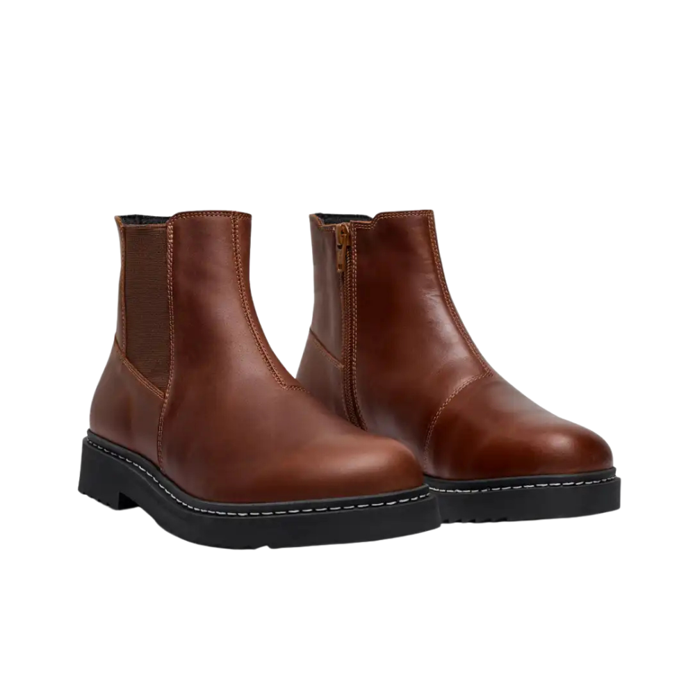 New Feet Støvle m/lynlås Brown
