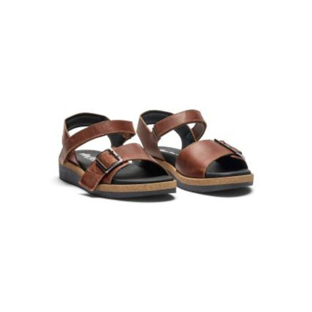 New Feet Sandal m/ velcro Plain Leather Brown
