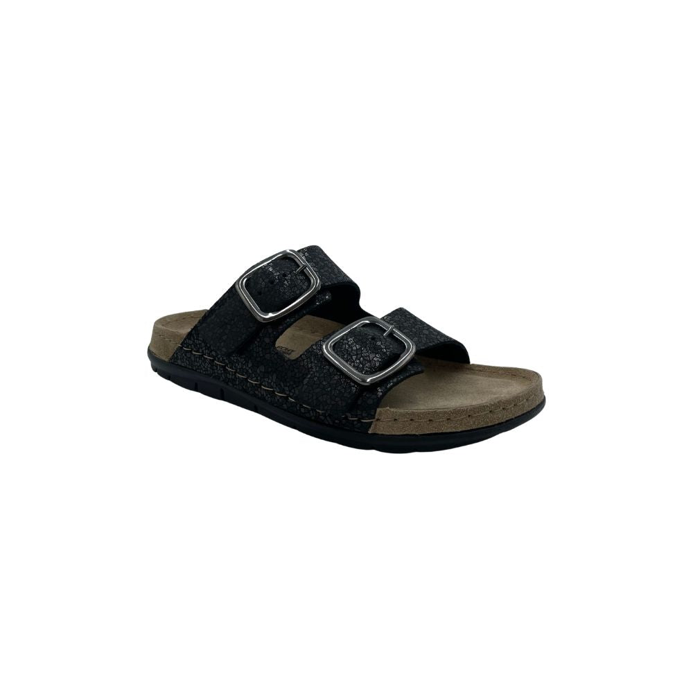 Rohde Sandal blød m/2 remme Sort Struktur
