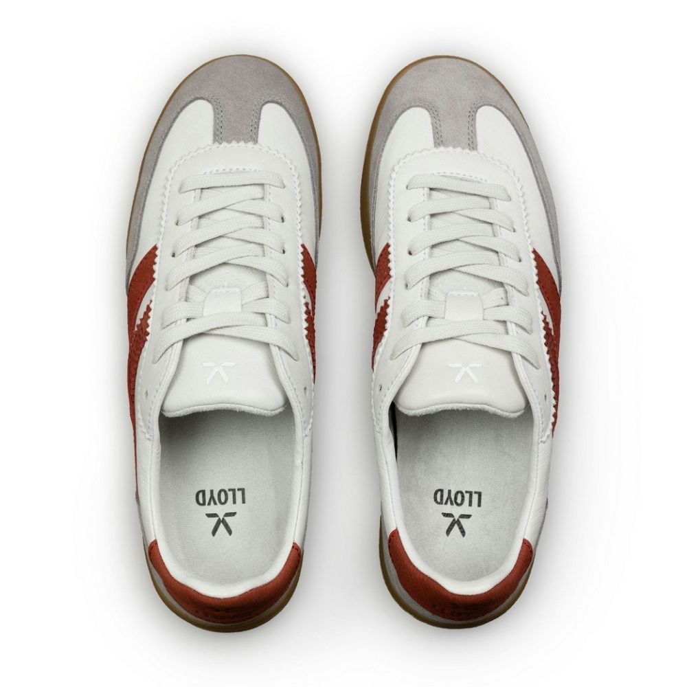 Lloyd Herre Sneaker Brava Offwhite/Brick Red