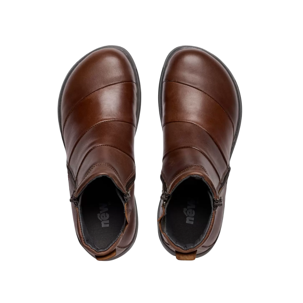 New Feet  Støvle m/2 lynlåse Brun