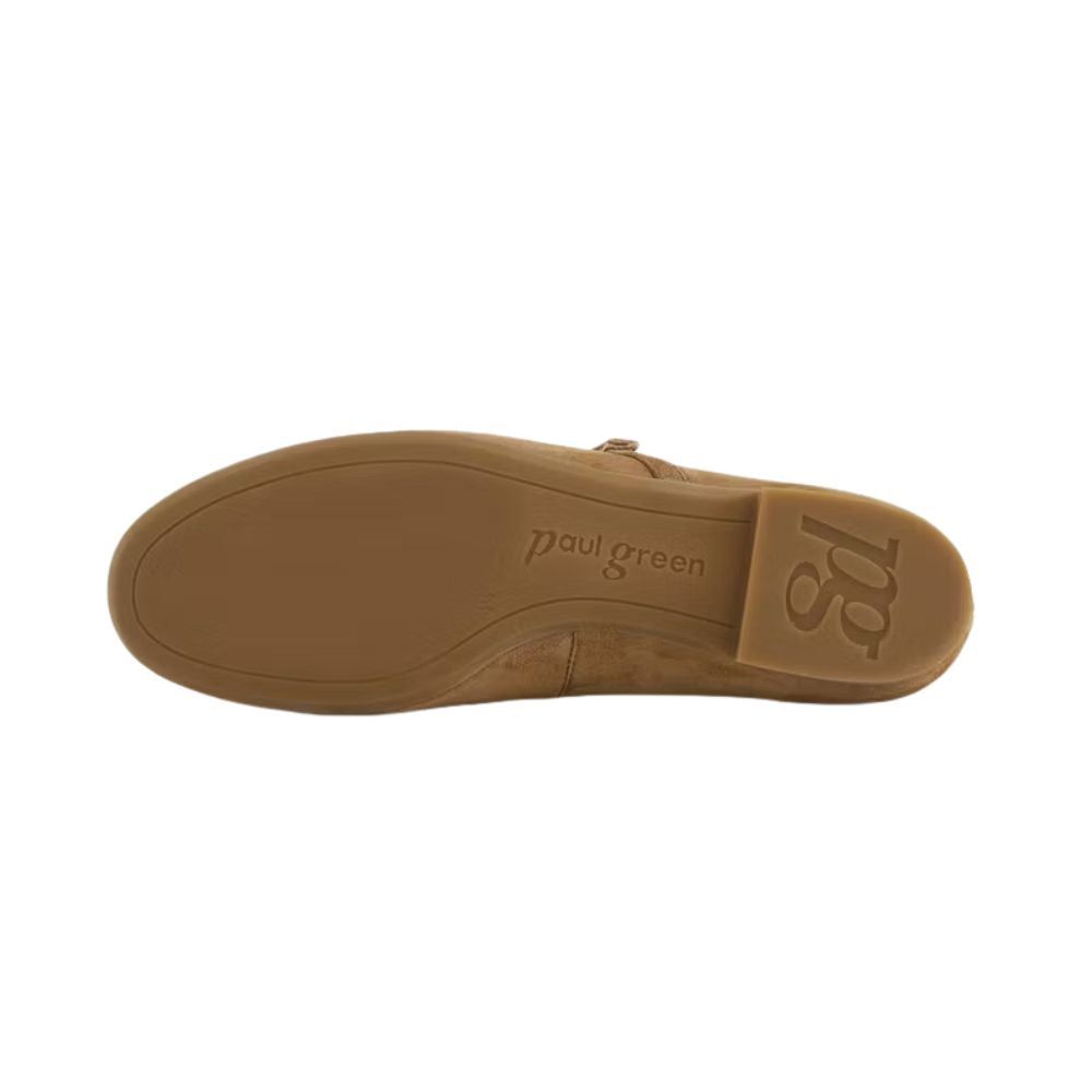 Paul Green Ballerina m/ rem Suede Nut