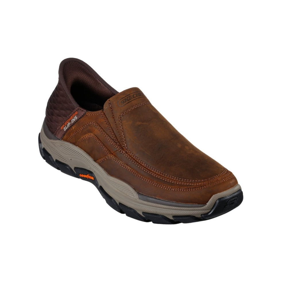 Skechers Herre Sko Slip In Oilskind Brun