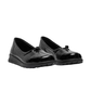 New Feet  Ballerina m/elastik Snøre Sort Krokolak