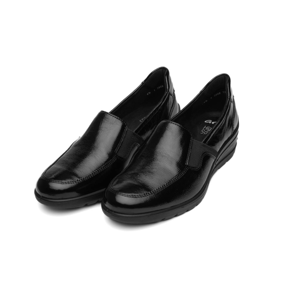 Ara loafer m/kilehæl Zürich Schwarz Lack