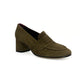 Pomme D'or Loafer m/hæl Ruskind Military