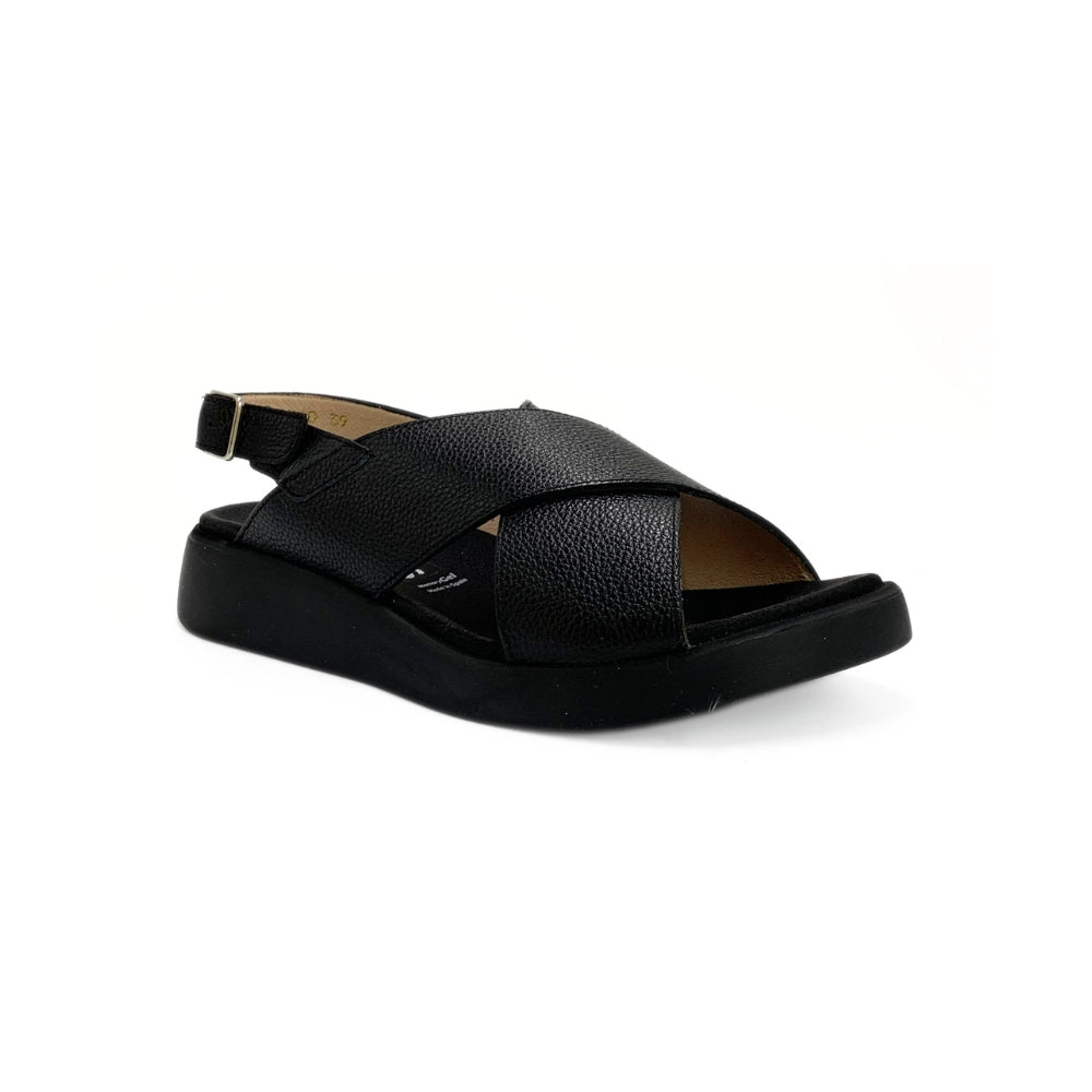 Wonders Sandal blød m/krydsrem Negro