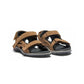 new feet herresandal m/ 2 velcro Suede Tanned