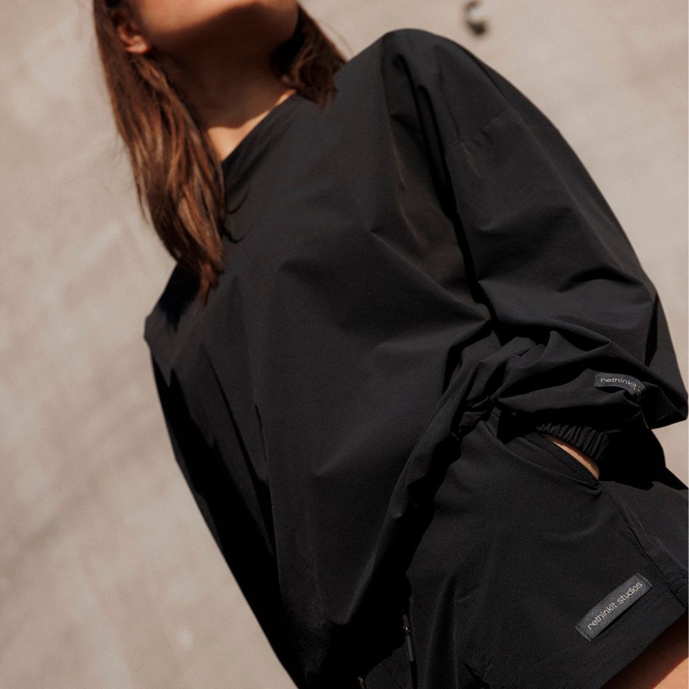 Rethinkit Soft Woven Track Pants Stroll Black
