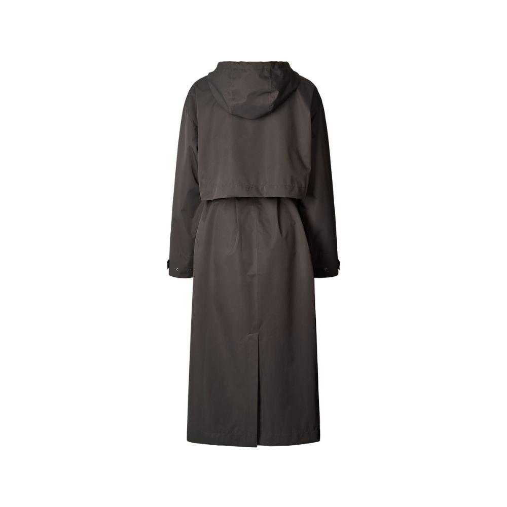 Rethinkit Rainshell Trench Coat Almost Black