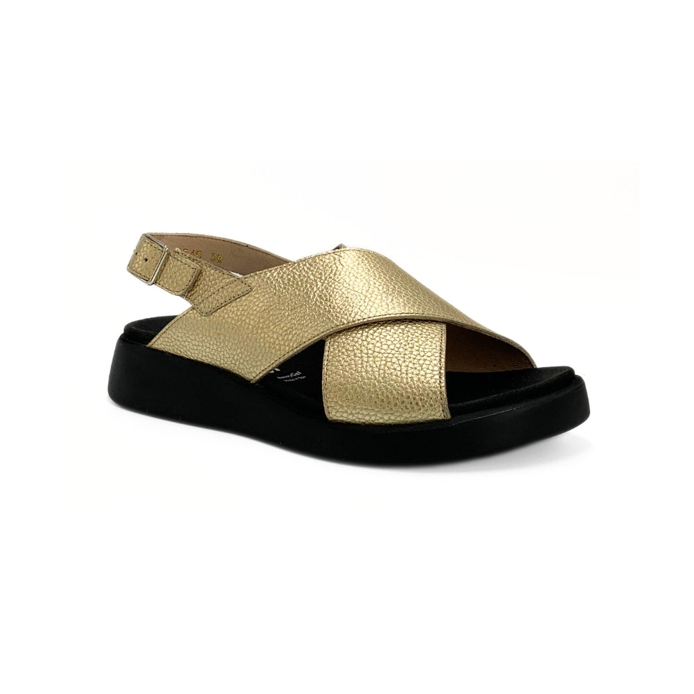 Wonders Sandal blød m/krydsrem Platino