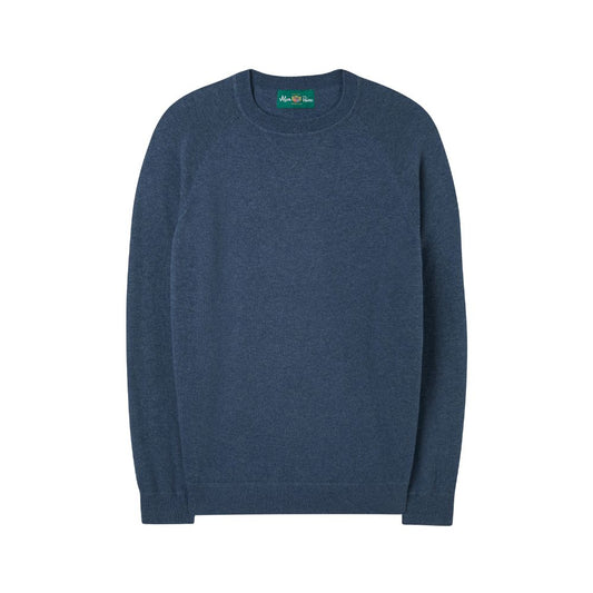 Alan Paine Saddington Raglan Crew Sweatshirt Denim