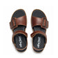 New Feet Sandal m/spænde og velcro Glat Skind Brun