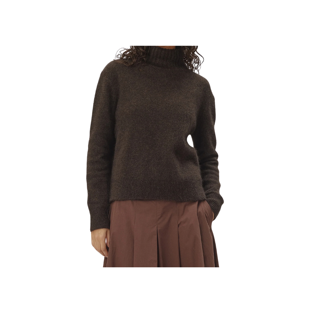 Six Ames Vaskebjørnsstrik Jade Espresso Brown