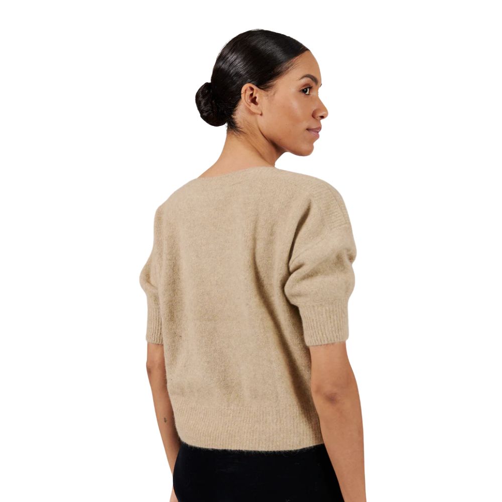 Six Ames Vaskebjørnsstrik Moi Beige Melange