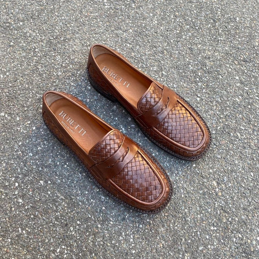 Bubetti Loafer i Flet Tobaksbrun