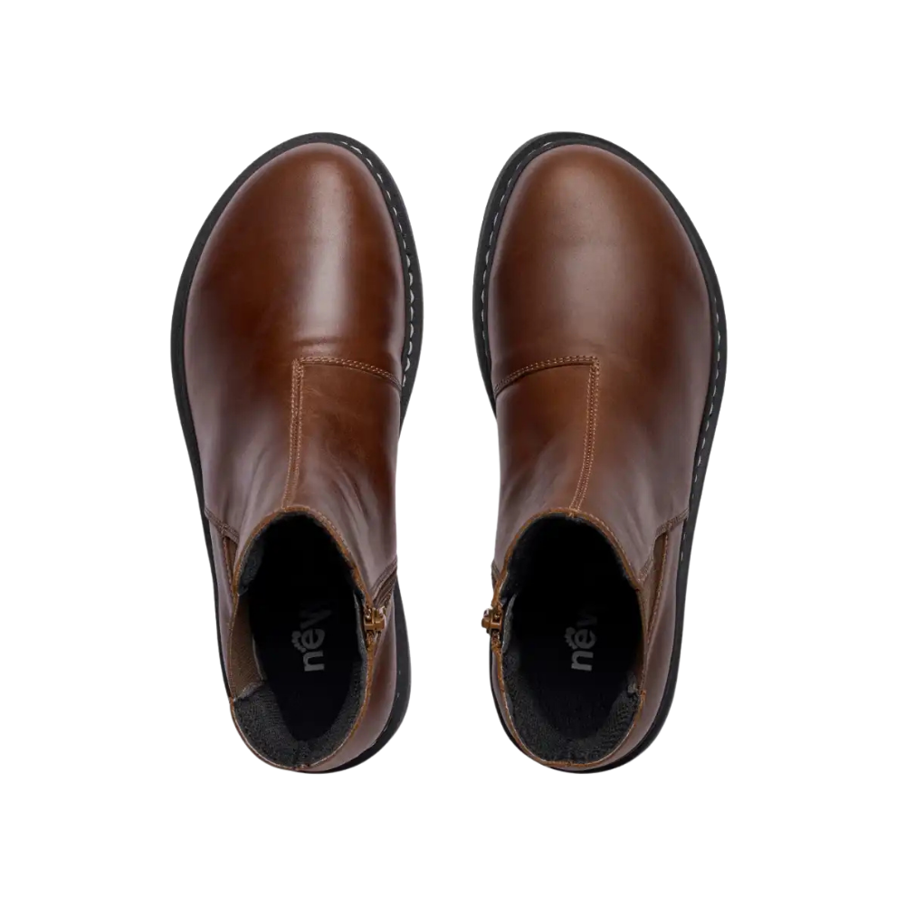 New Feet Støvle m/lynlås Brown