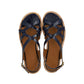 Angulus Sandal m/hælrem flettet Lak Navy