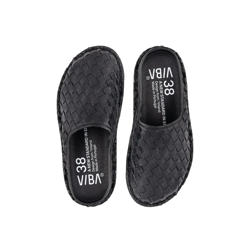 VIBA Tøffel Roma Woven Black