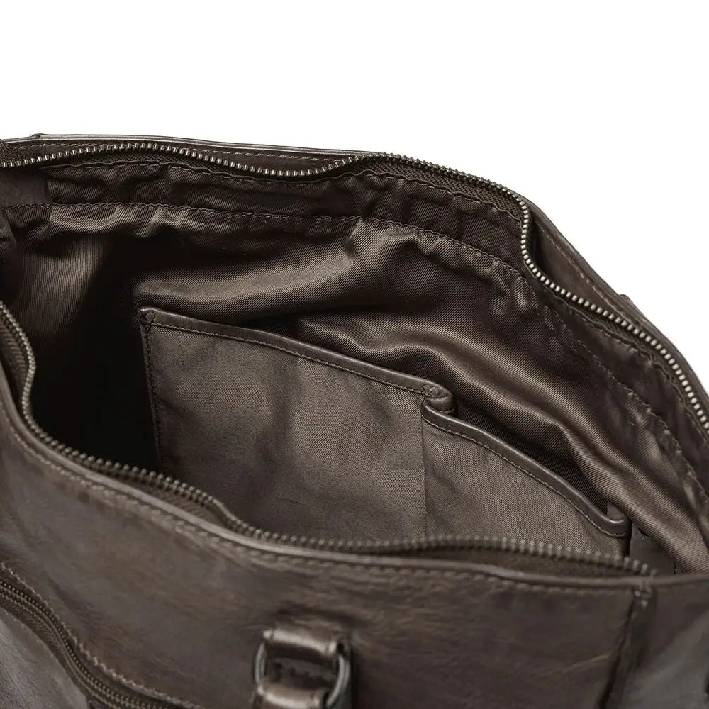 Pia Ries Stor Skuldertaske m/rem Brown