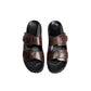 TGA Sandal m/velcro Calf Leather Brown