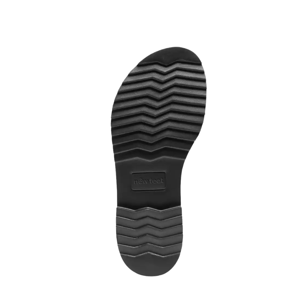 New Feet Snøresko Sort KrokoSkind