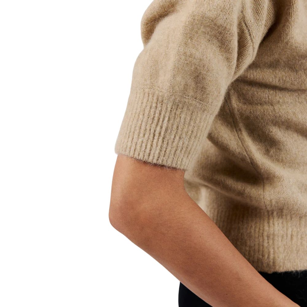 Six Ames Vaskebjørnsstrik Moi Beige Melange