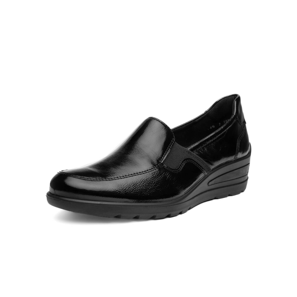 Ara loafer m/kilehæl Zürich Schwarz Lack