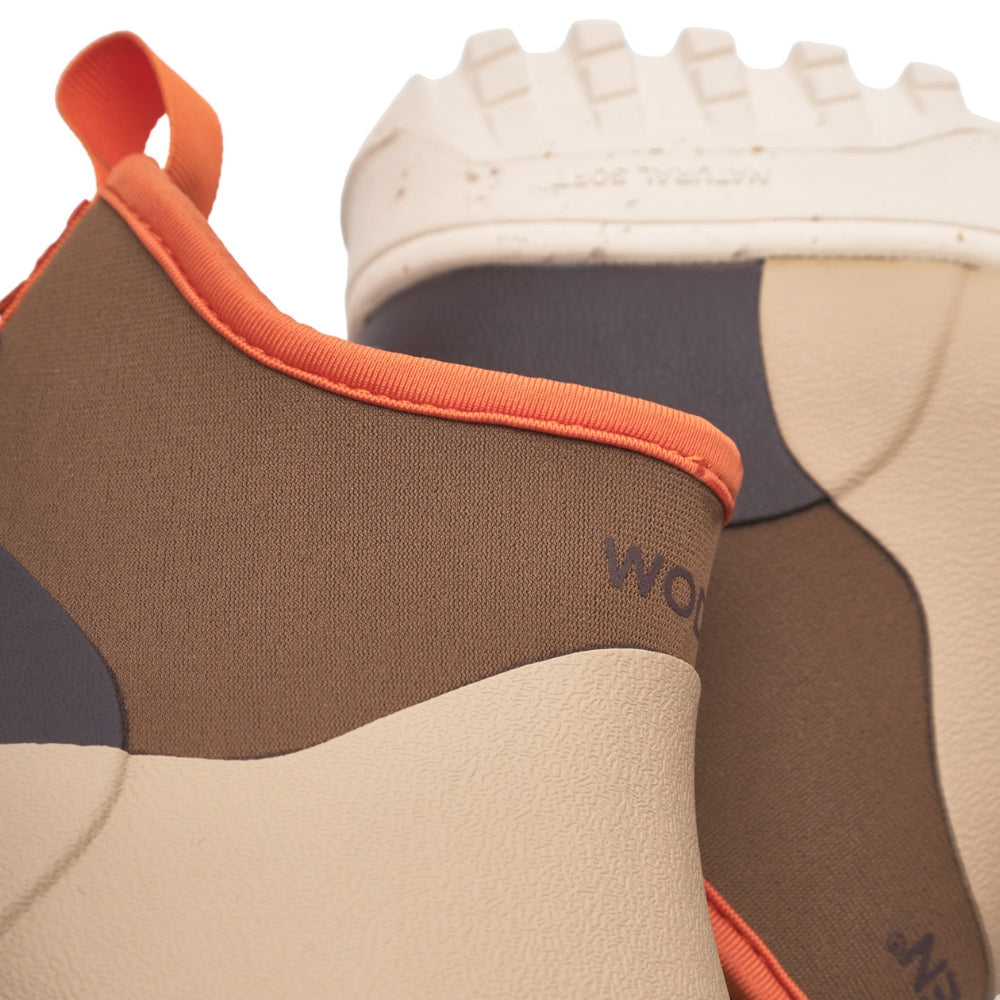 Woden Gummistøvle Irene Coffee Creme Multi