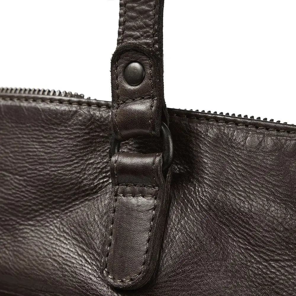 Pia Ries Stor Skuldertaske m/rem Brown