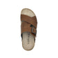 Lofina Slippers m/kryds og spænde Caramello