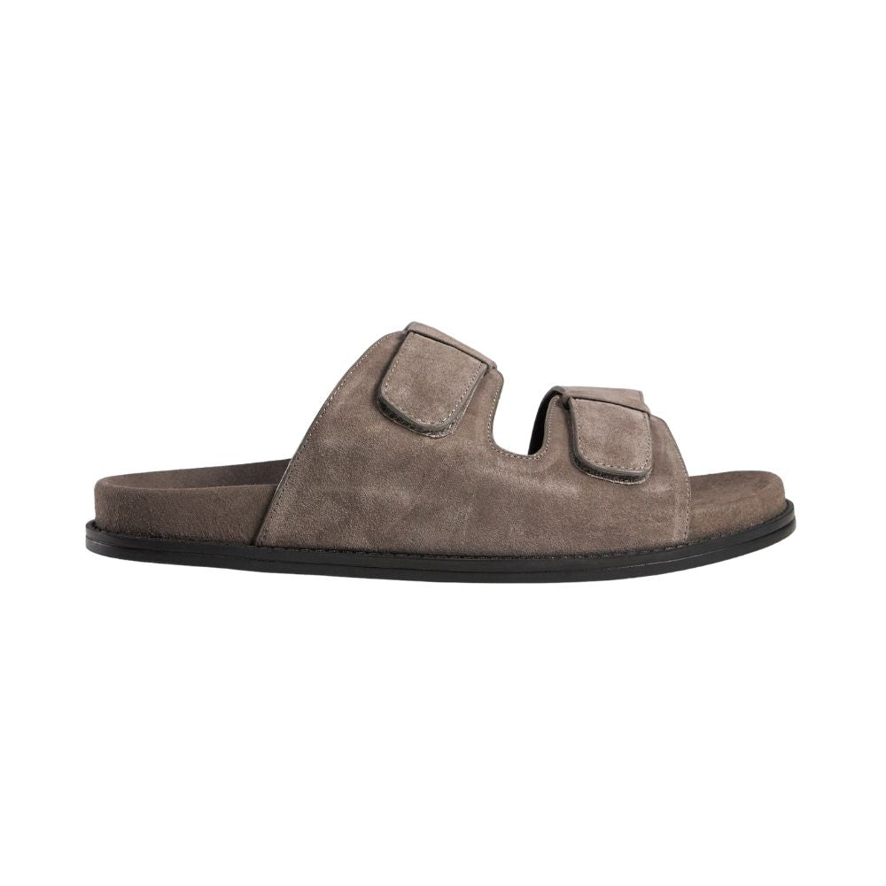 TGA Sandal m/velcro Suede Taupe