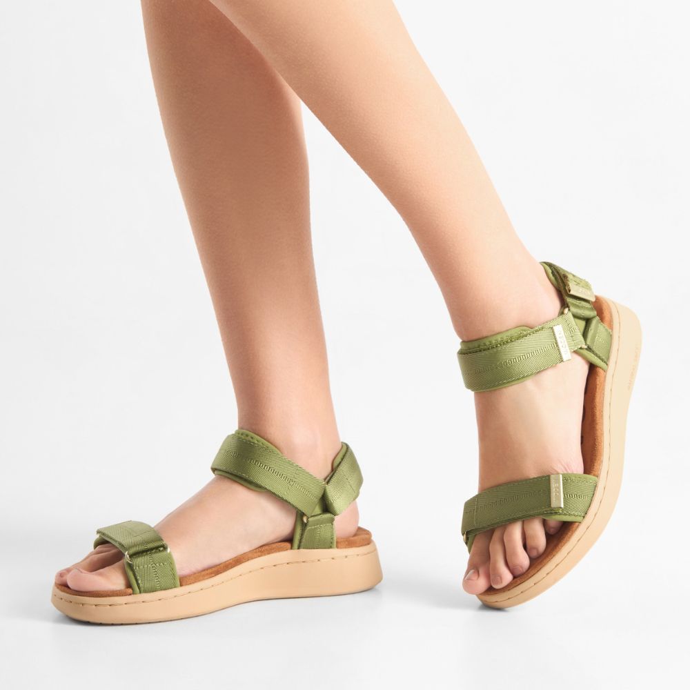 WODEN Sandal Line Bambus Green