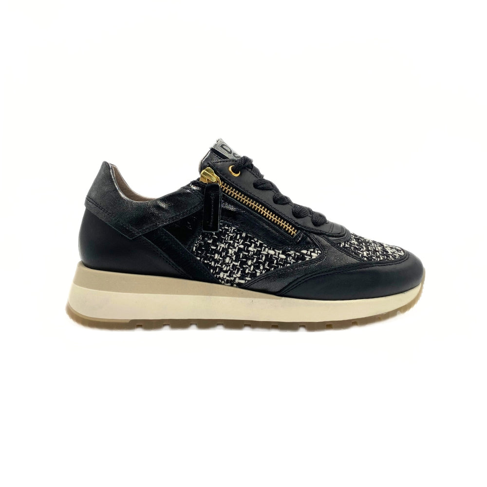 DL Sport Sneaker m/lynlås Light sole Vitello Chanel Nero