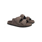 TGA Sandal m/velcro Suede Taupe