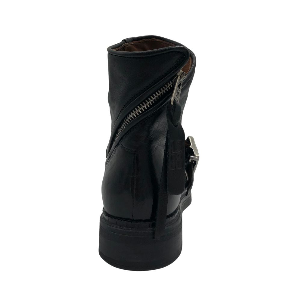 A.S. 98 Støvle m/llynlås og spænde Nero