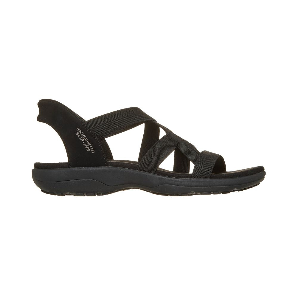 Skechers Sandal Dame Slip in Reggae Slim Stretch Flex Black