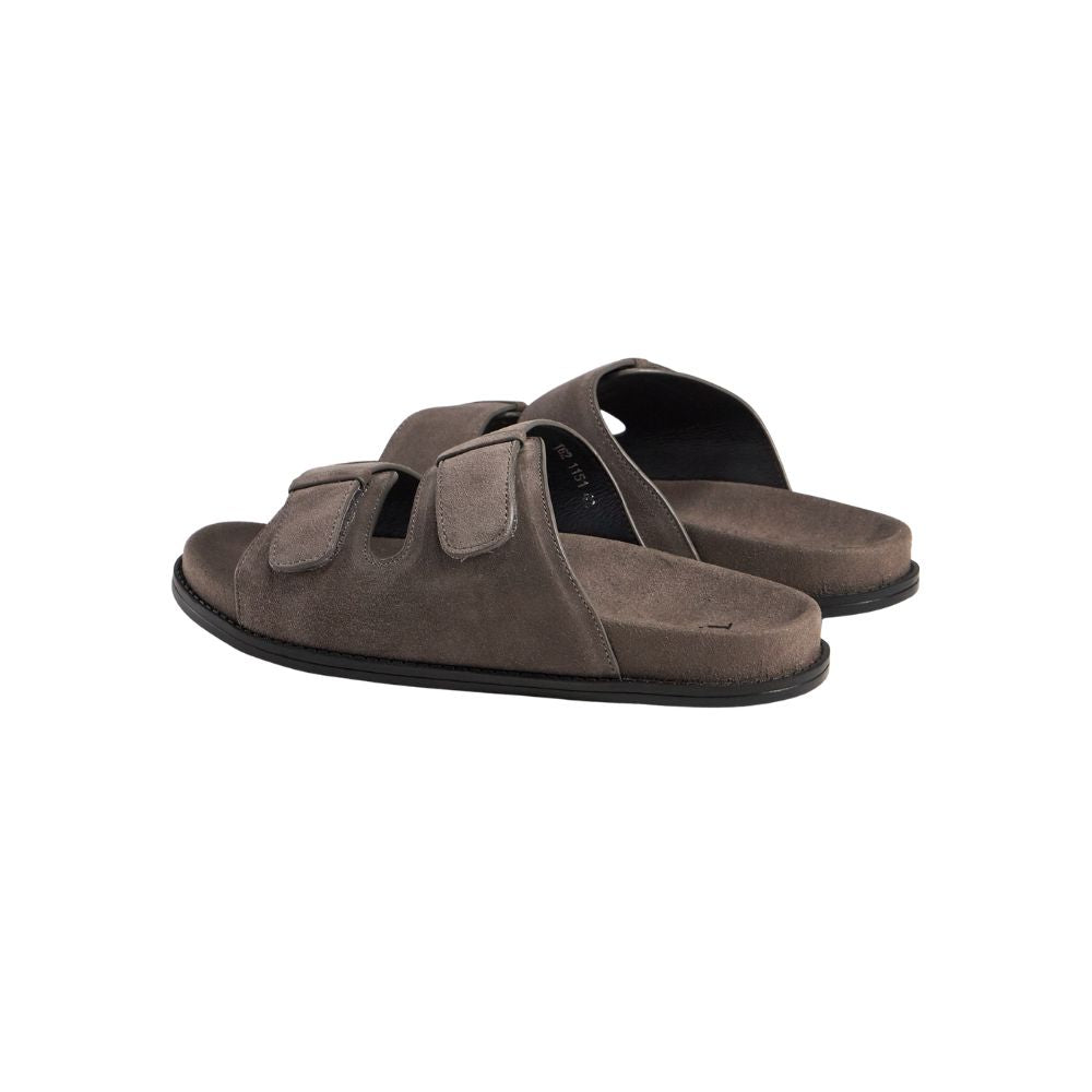 TGA Sandal m/velcro Suede Taupe