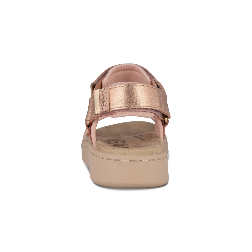 Woden Sandal Line Metallic Rose