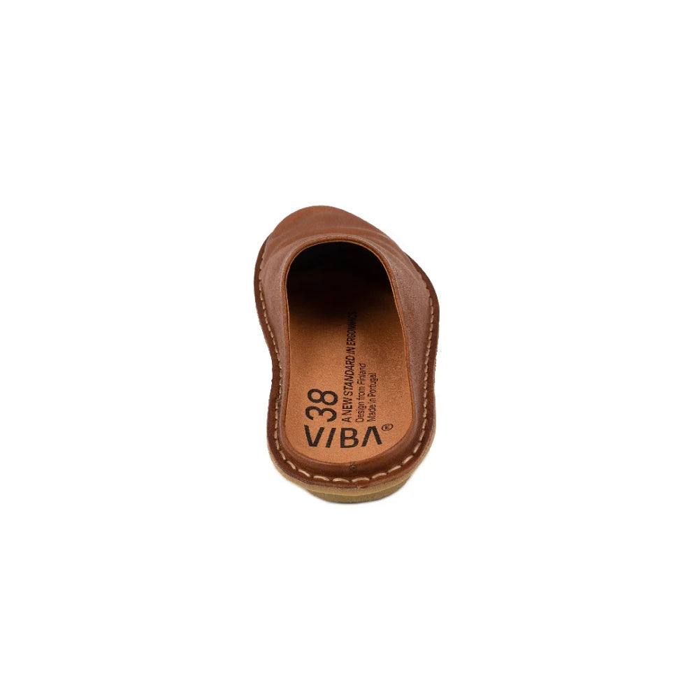 VIBA Tøffel Roma Leather Cognac Brown
