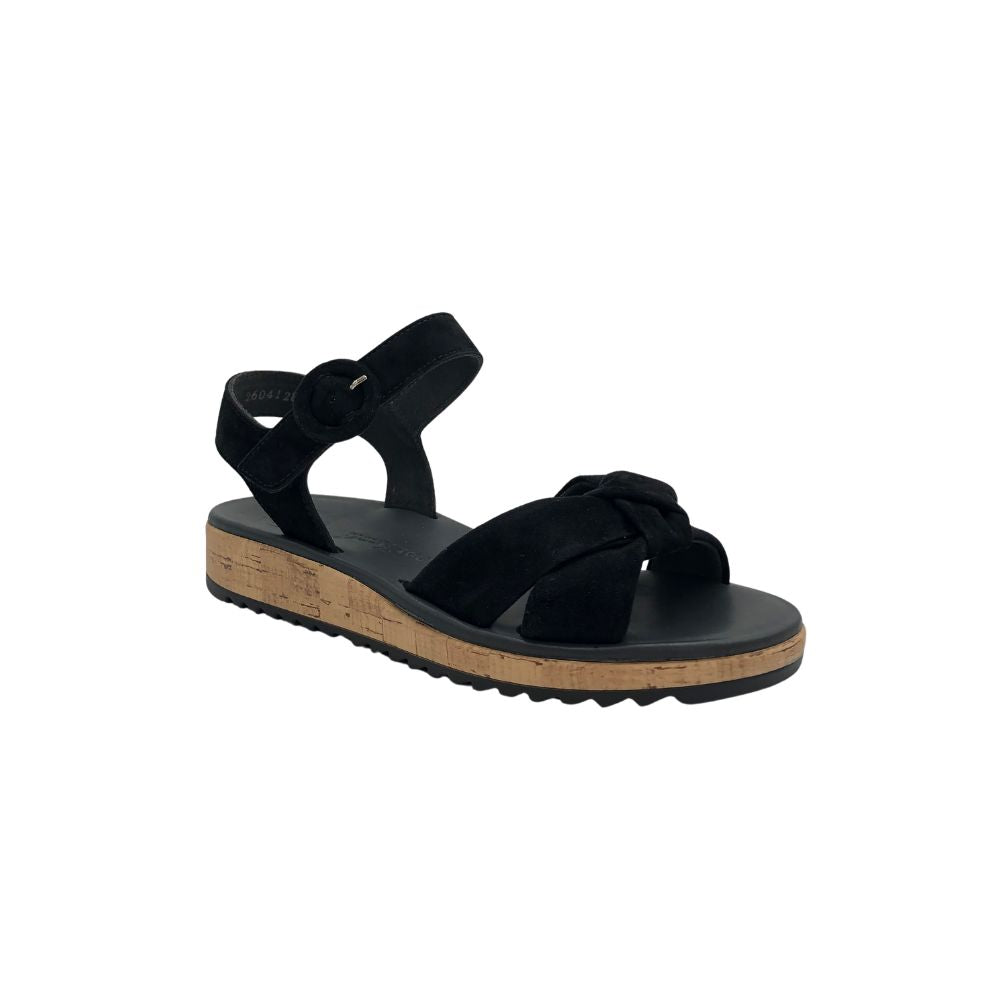 Paul Green Sandal m/velcro og knude Black