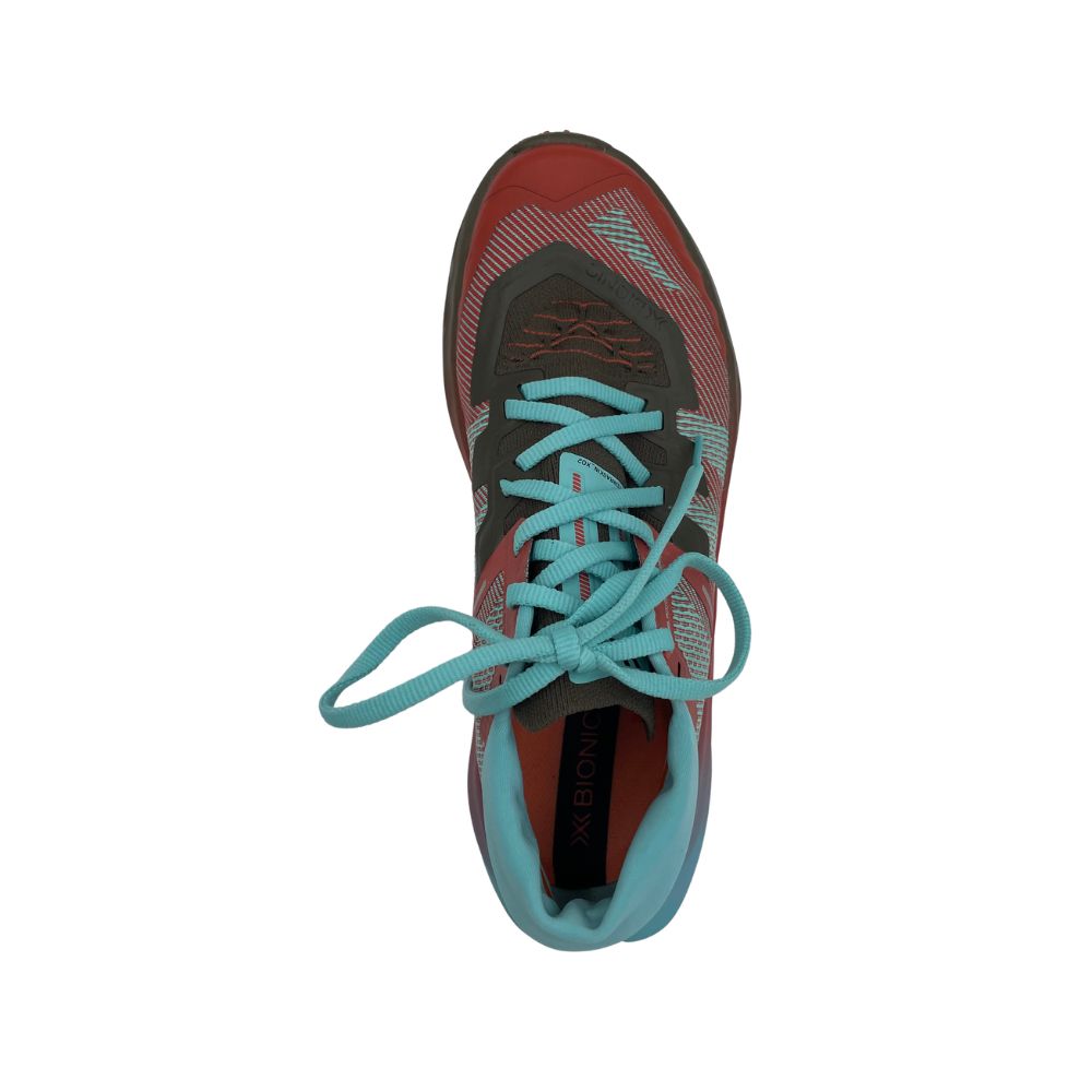 XBIONIC Dame Trailsko Terraskin X01 Burnt Red/Aqua/Dark Kaki