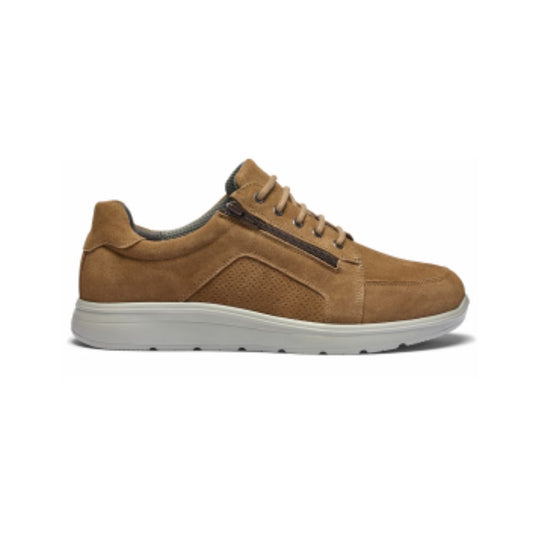New Feet Herre Snøresko m/lynlås Tanned Suede