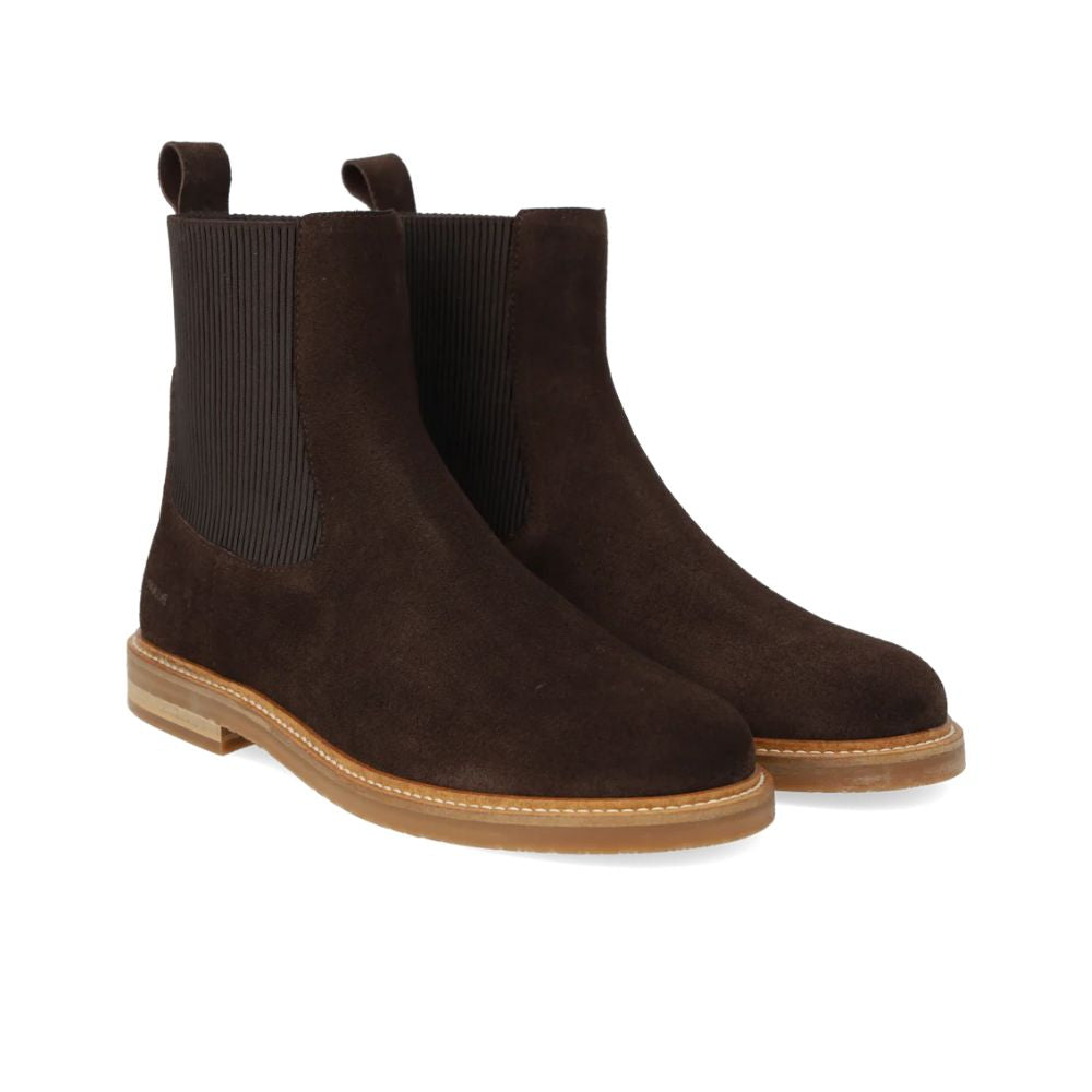 Angulus Chelseastøvle Ruskind Brown