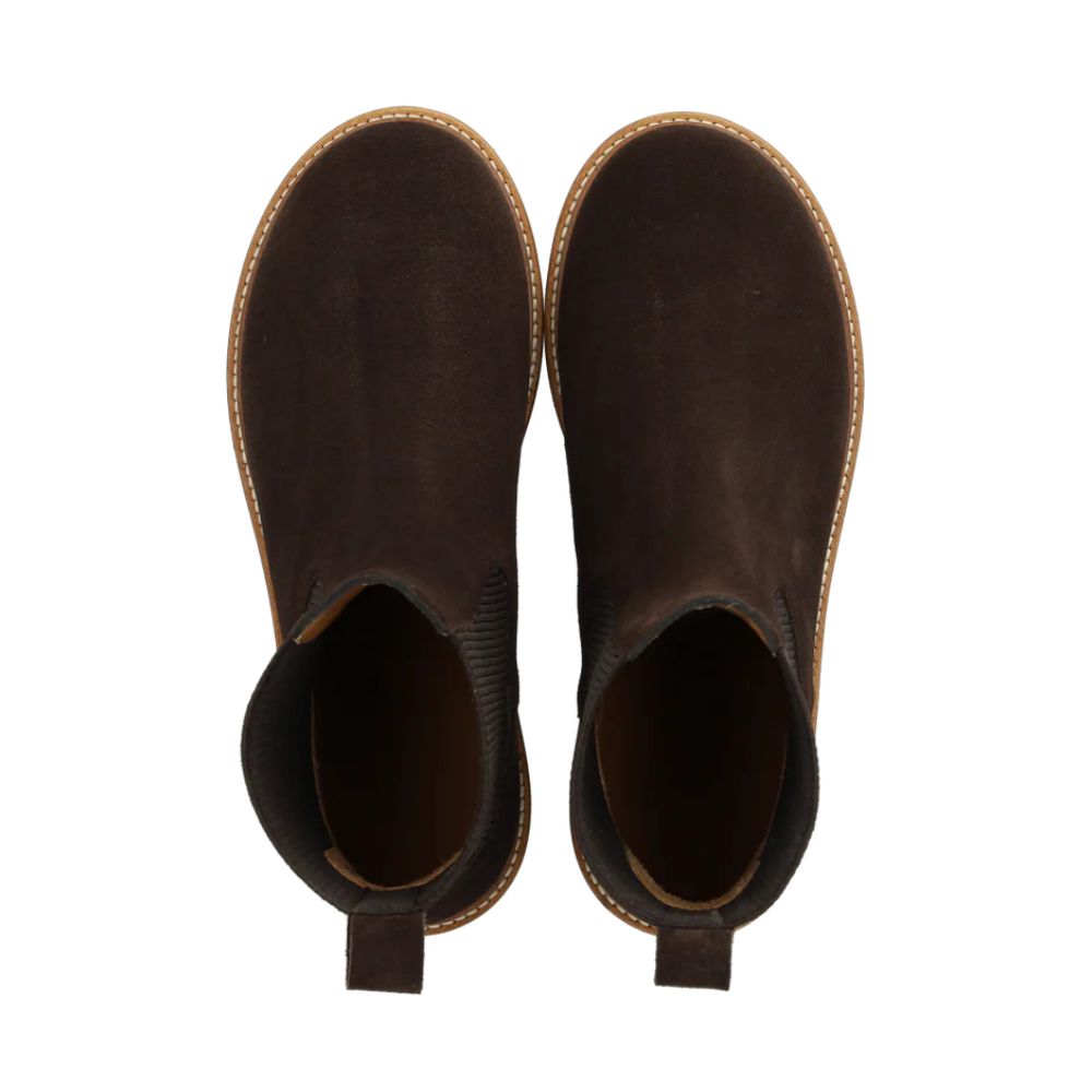Angulus Chelseastøvle Ruskind Brown