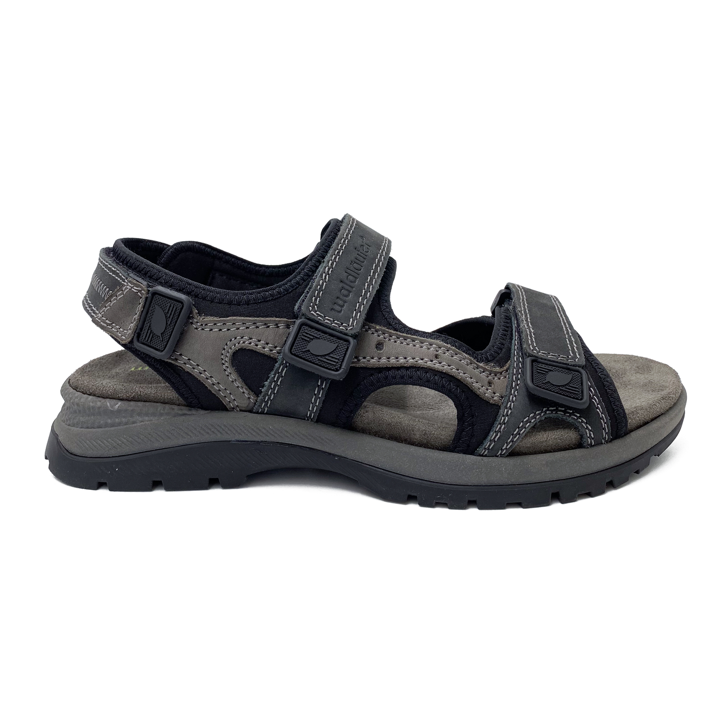 Waldläufer Sandal Herre Neopren Denver Schwartz Asphalt