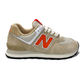 New Balance Sneaker 574 Sand/Orange